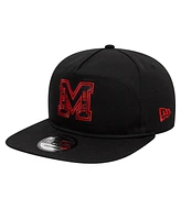 New Era Men's Black Ac Milan M Logo Golfer Snapback Hat