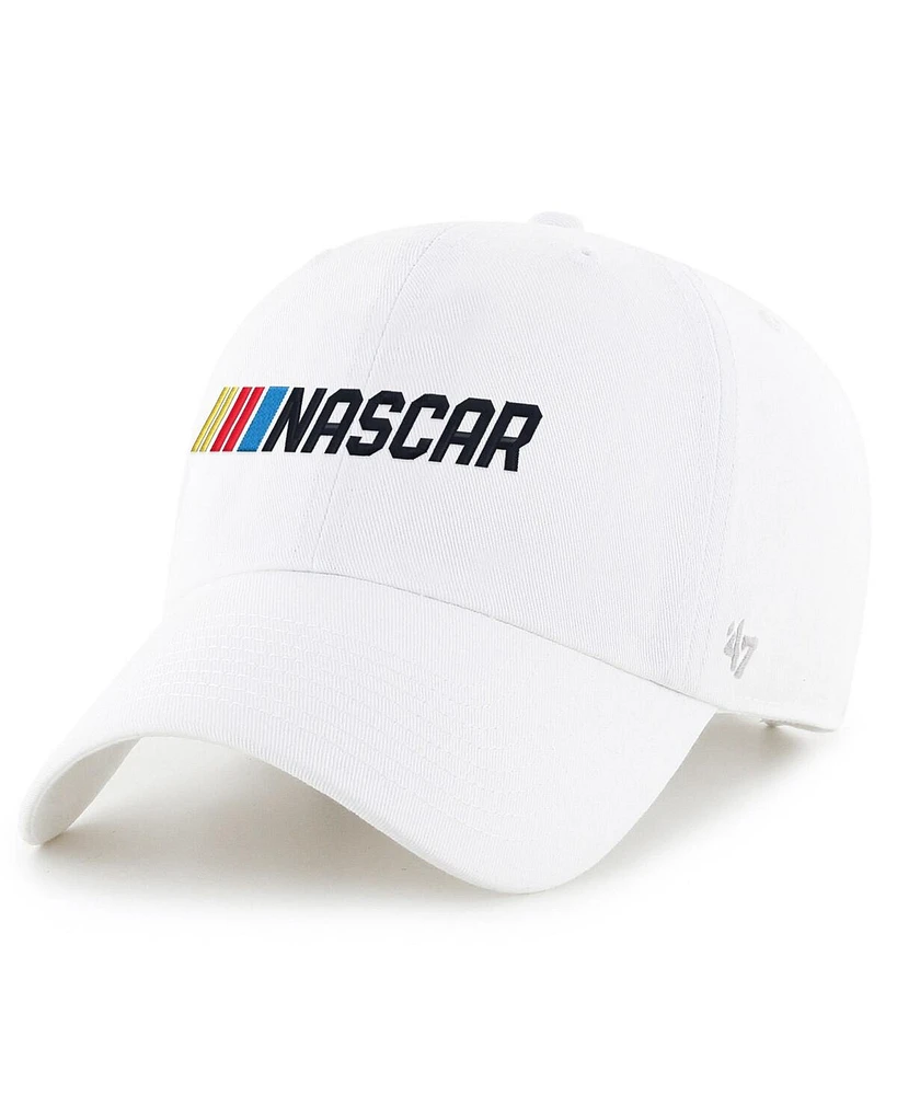 '47 Brand Men's White Nascar Clean Up Adjustable Hat