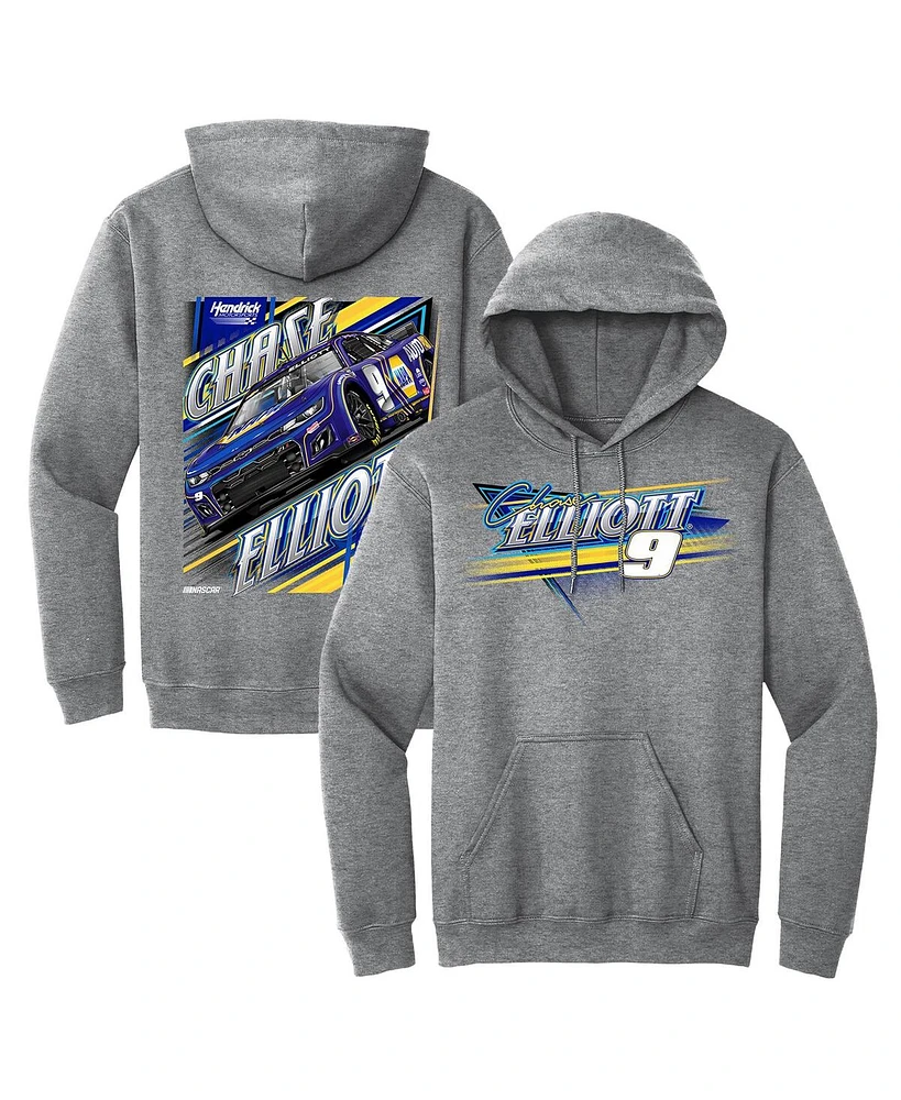 Hendrick Motorsports Team Collection Men's Heather Gray Chase Elliott Car Pullover Hoodie