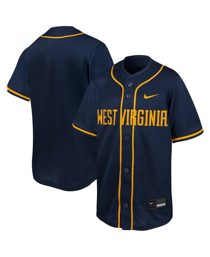 Nike Big Boys and Girls Navy West Virginia Mountaineers Limited Baseball Jersey