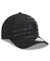 New Era Men's Black Chase Elliott American Flag 9FORTY M-Crown A-Frame Adjustable Hat