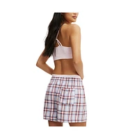 Cotton On Women's Flannel Boyfriend Boxer Short