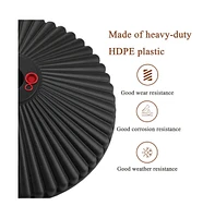 23in Patio Umbrella Base Round Heavy Duty Umbrella Base Outdoor Umbrella Stand Water and Sand Fillable for Backyard Garden