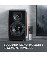 Edifier Bluetooth Active Speakers, Wireless Powered Bookshelf Speakers with Aluminum Drivers & Hi-Res Audio - Pair