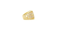 Open Cubic Zirconia Band Statement Ring