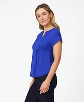 Cable & Gauge Women's Diamond Embrodered Henley T-Shirt