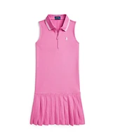 Polo Ralph Lauren Big Girls Pleated Stretch Mesh Dress