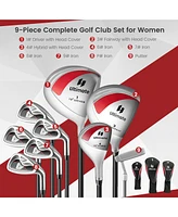 Women's 9 Pieces Complete Golf Club Set