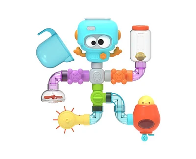 Sperric Toddler Build & Splash Bath Pipe Toys Fun Diy Water Construction Set with Valves & Tubing, Stem Learning Sensory Wall Bath Toys