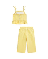 Polo Ralph Lauren Toddler and Little Girls 2-Piece Gingham Seersucker Top Pant Set