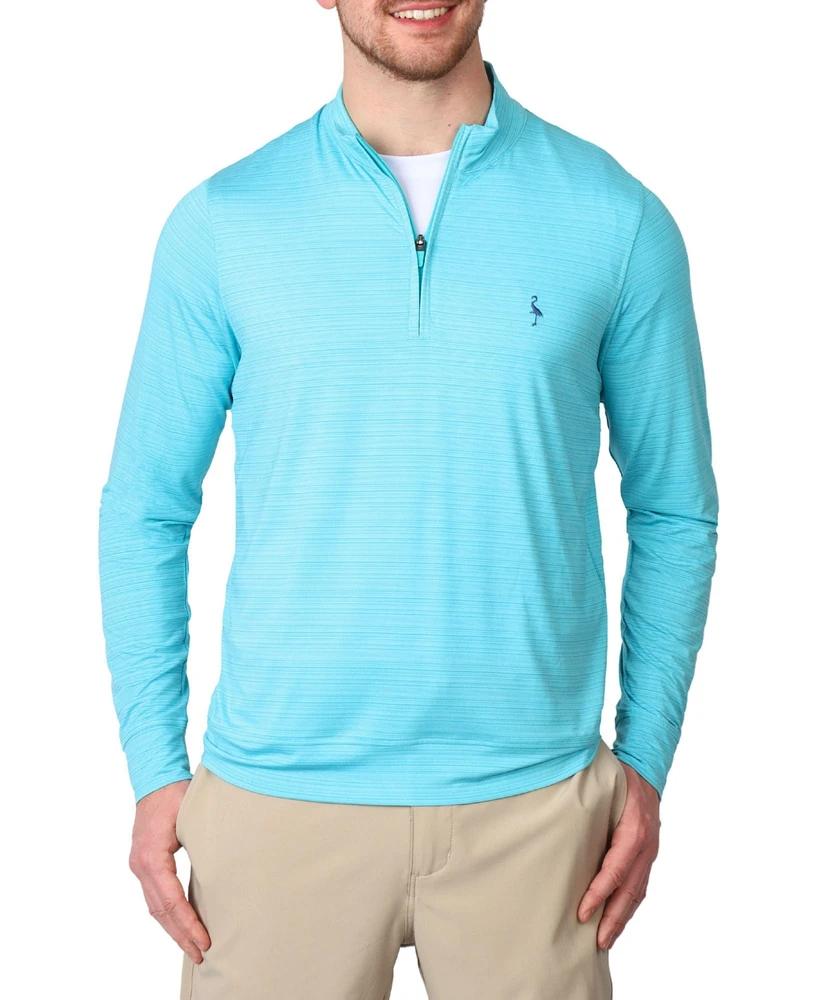 Tailorbyrd Men's Yarn Dye Stripe Performance Quarter Zip