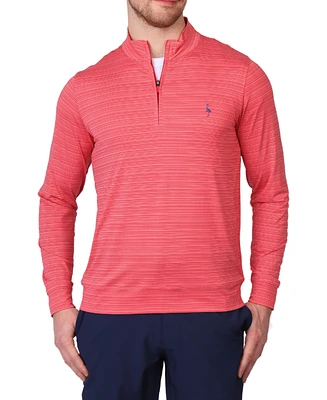 Tailorbyrd Men's Yarn Dye Stripe Performance Quarter Zip