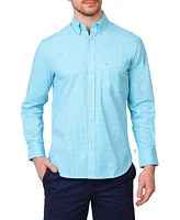 Tailorbyrd Men's Signature Micro Gingham Long Sleeve Shirt