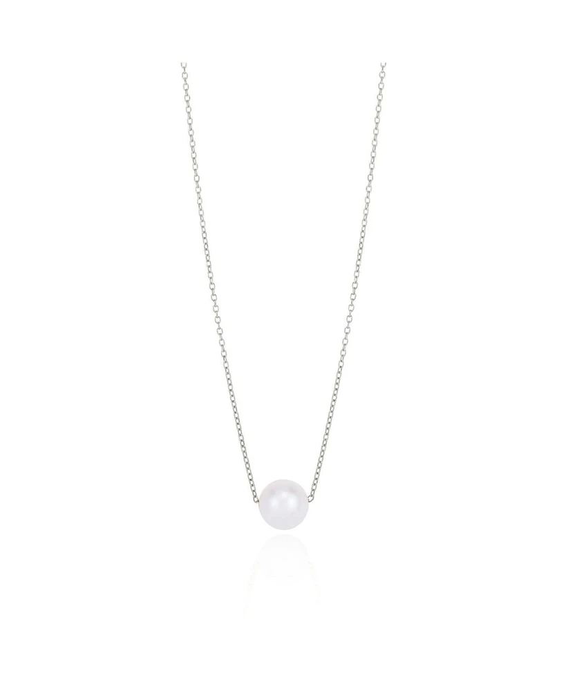 The Lovery Single Pearl Necklace White Gold