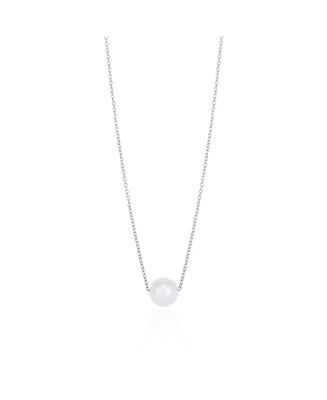 The Lovery Single Pearl Necklace White Gold
