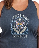 Hybrid Apparel Plus Don't Stress Manifest Graphic Tank Top