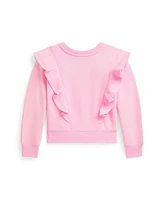 Polo Ralph Lauren Toddler and Little Girls Ruffled French Terry Sweatshirt