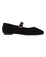 Mia Women's Brita Mary-Jane Round Toe Knit Flats