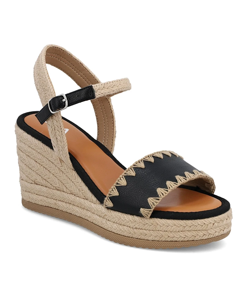 Mia Women's Becky Round Toe Wedge Sandals