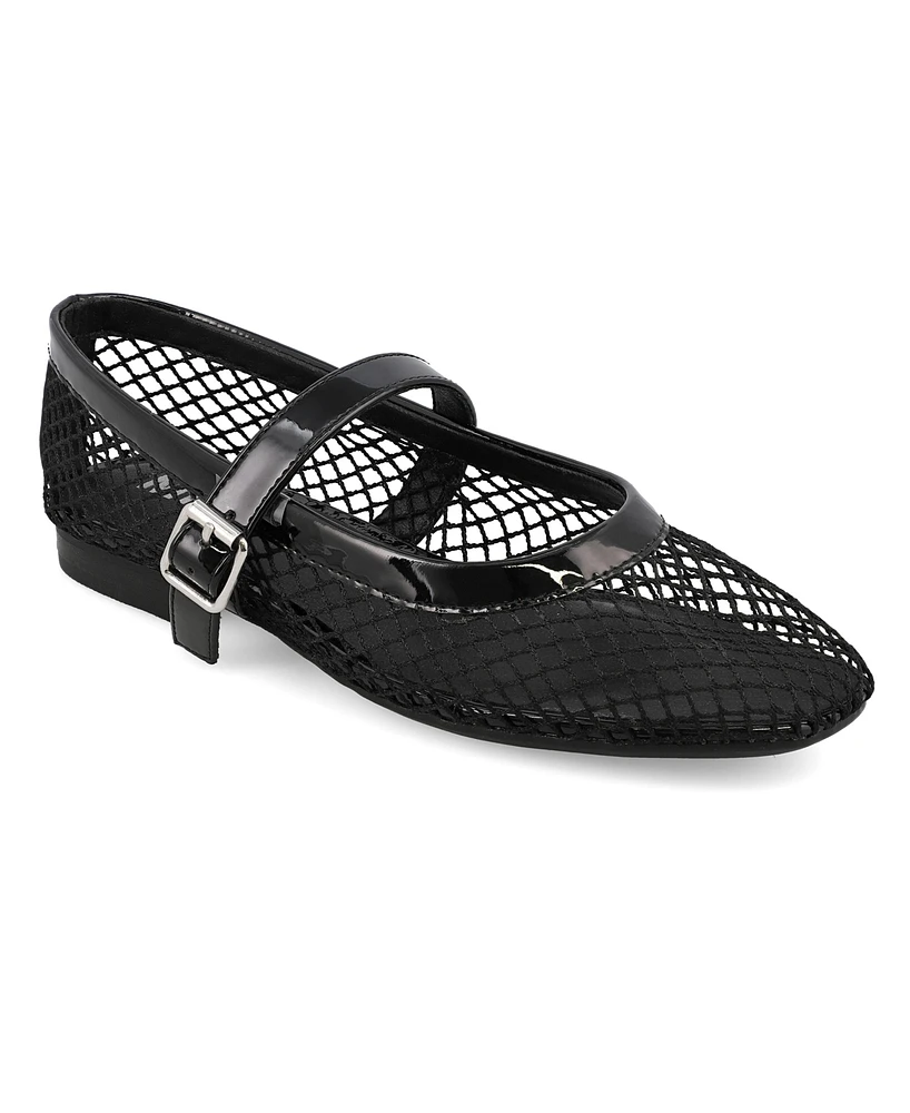 Mia Women's Rayza Mary-Jane Round Toe Flats