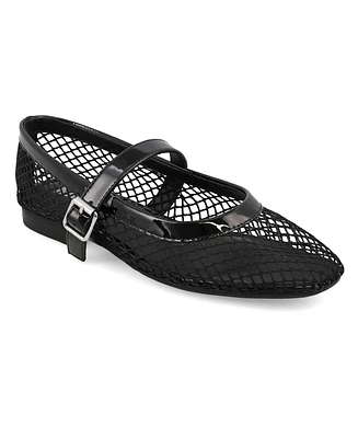 Mia Women's Rayza Mary-Jane Round Toe Flats