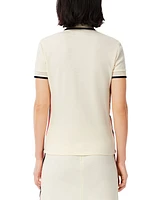 Lacoste Usa Women's Slim-Fit Embroidered-Badge Polo Shirt