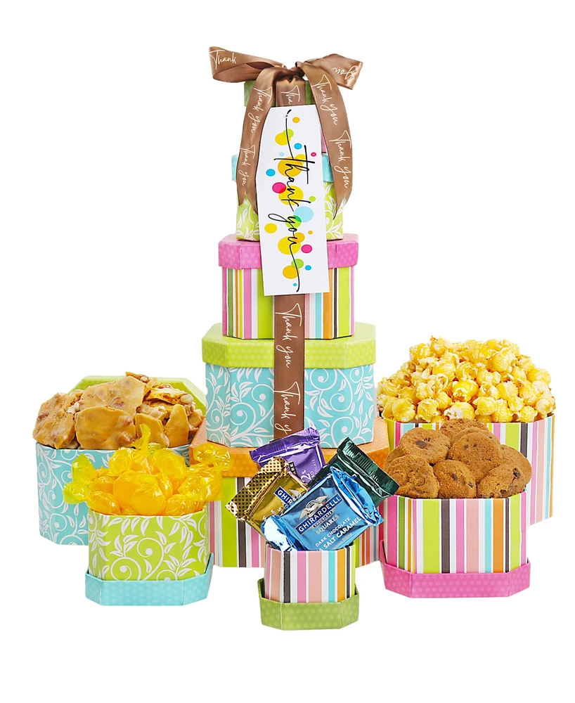 Alder Creek Gift Baskets Thank You Treats Gift Tower, 8 Pieces
