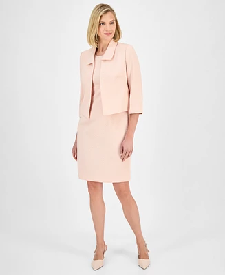 Le Suit Women's Cropped Open-Front Jacket & Empire-Seamed Sheath Dress