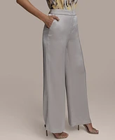 Donna Karan New York Women's Wide-Leg Satin Pants, Regular & Petite