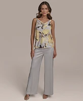 Donna Karan New York Women's Printed Cowlneck Camisole, Regular & Petite Sizes