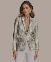 Donna Karan New York Women's Metallic One-Button Blazer