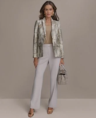 Donna Karan New York Womens One Button Blazer Scoop Neck Camisole Straight Leg Pants