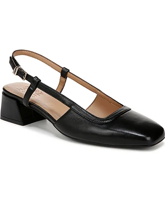Naturalizer Women's Harper Block Heel Square Toe Slingback Pumps
