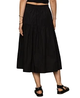 Sanctuary Women's Poplin Prarie Pull On Skirt
