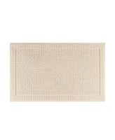 Host & Home Cotton Bath Rug, Stylish Textured Woven Design, Slip Resistant Backing, 5 Color Options, 2-Piece Set - 17x24 20x32