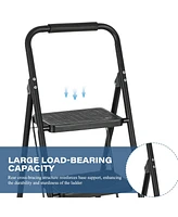 3 Step Ladder Portable Folding Ladder Stool for Adults with Wide Anti-Slip Pedal