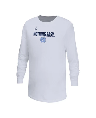 Big Boys and Girls White North Carolina Tar Heels 2025 Legend Bench Long Sleeve T-Shirt