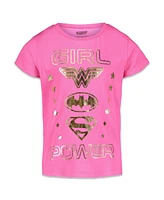 Justice League Toddler Girls Dc Comics 4 Pack T-Shirts to (2T - 18-20)