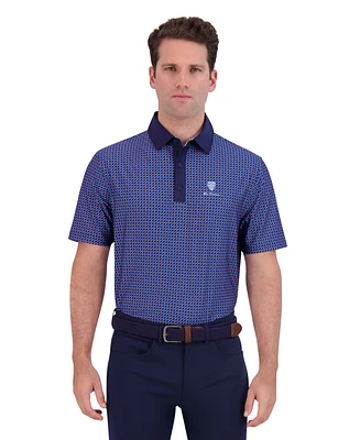Ben Sherman Men's Golf Retro Geo Sports Fit Polo Shirt