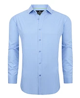 Tom Baine Men's Four Way Stretch Plaid Button Down Dress Shirt