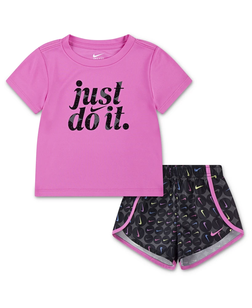 Nike Toddler Girls Just Do It Logo T-Shirt & Shorts, 2 Piece Set