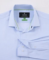 Tom Baine Men's Four Way Stretch Geo Print Button Down Dress Shirt