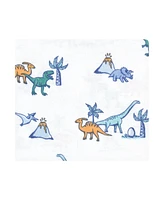 Hudson Baby Boys Cotton Flannel Receiving Blankets, Pastel Dino, One Size