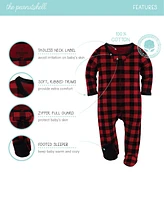 The Peanutshell Baby Boys Sleep N Play Footed Pajamas Girls, 3 Pack, Newborn to 9 Months