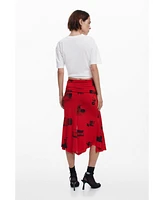 Desigual Women's Collage skirt with turned waist