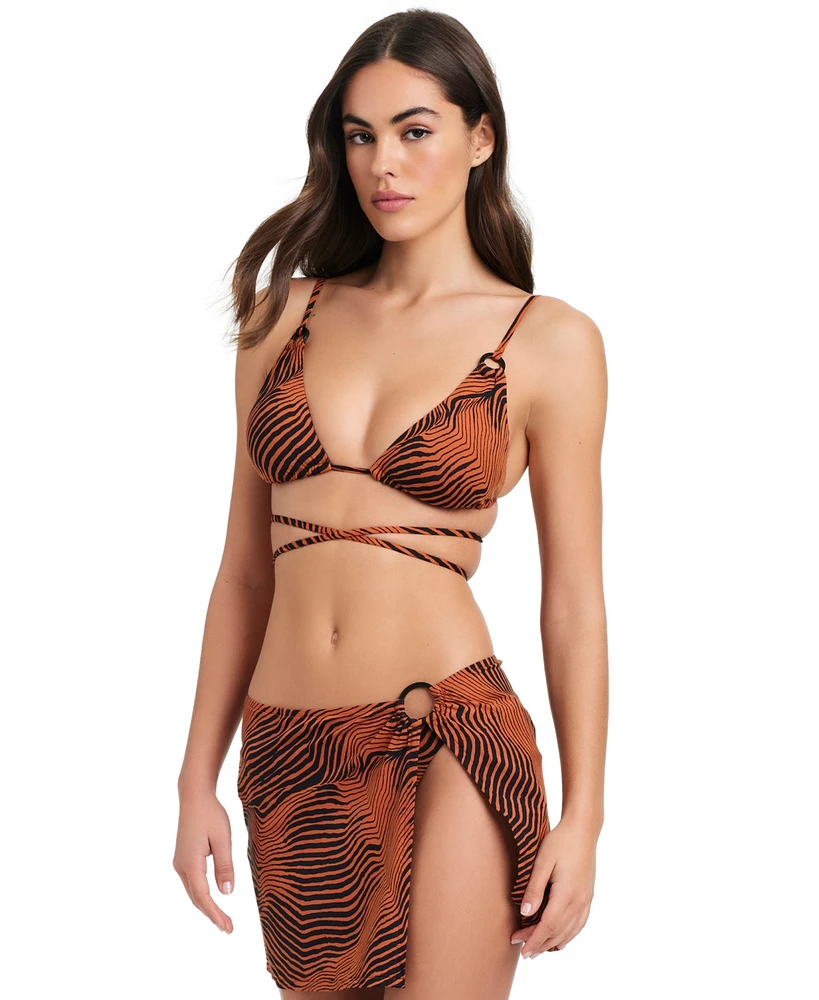 Red Carter Women's O-Ring Skirt Swim Cover-Up