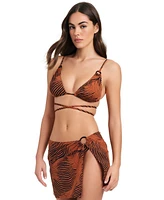 Red Carter Women's O-Ring Skirt Swim Cover-Up