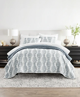 ienjoy Home Distressed Diamond Reversible -Pc. Quilt Set