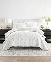 Ienjoy Home Sprouting Vines Stripe Reversible Quilt Sets