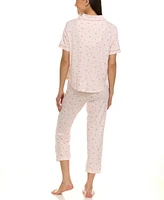 Flora by Nikrooz Women's Annie Printed Capri Pajama Set